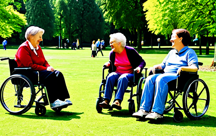 장애인재활상담사와 복지 사각지대 - **Image Prompt:** A rehabilitation counselor, a professional woman in her 30s, wearing a modest busi...